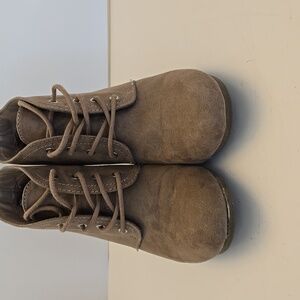 Arizona Jean Co.  Tan Textile Upper Shoes, Wedge Ankle Boots, Size 6 1/2